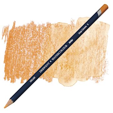 Open in modal - Derwent Watercolor Pencil - Deep Chrome pencil and swatch