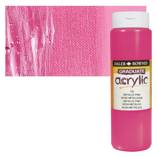 Daler Rowney : Graduate Acrylic Paint : 120ml : Metallic Pink