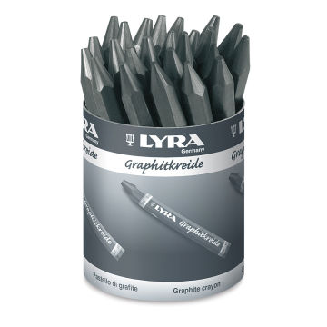 Lyra Graphite Crayon 24 pc Classroom pack shown in container