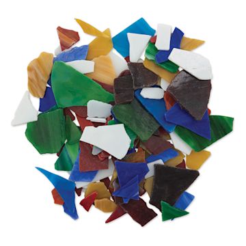 Open in modal - Milestone Mosaic Stained Glass Pieces - Loose mound of Primary Colors Mix