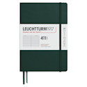 Leuchtturm1917 411 Notebook - Forest Green, 5-3/4" x 8-1/4", Ruled