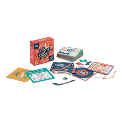 Professor Puzzle Big Coaster Showdown Game (Cards in front of packaging)