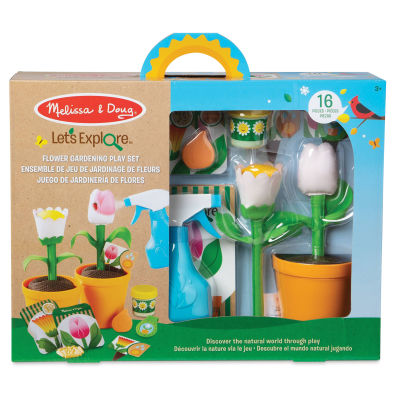 Melissa & Doug Let's Explore Flower Gardening Play Set (Front of packaging)