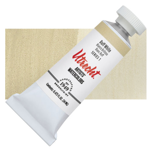 Utrecht Artists' Watercolor Paint - Buff White, 14 ml Tube