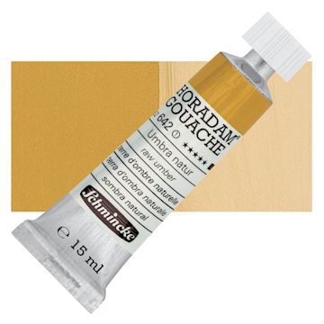 Open in modal - Schmincke Horadam Artist Gouache - Raw Umber, 15 ml tube and swatch