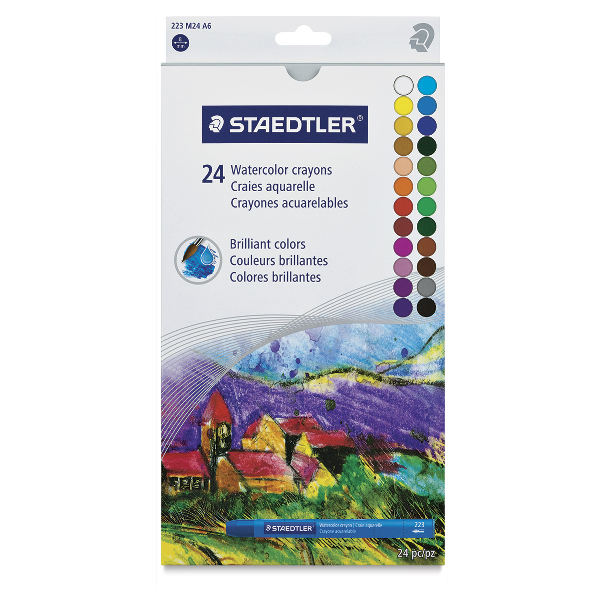  Staedtler Karat Aquarell Premium Watercolor Crayons, 223M12 :  Wood Colored Pencils : Arts, Crafts & Sewing