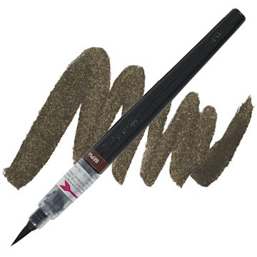 Open in modal - Pentel Arts Water-Based Color Brush Pen - Sepia pen and swatch