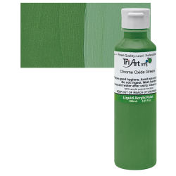 Tri-Art Finest Liquid Artist Acrylics - Chromium Oxide Green, 120 ml bottle