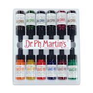 Dr. Ph. Martin's Hydrus Fine Art Liquid Watercolors - Set 2, 12 Assorted colors, 0.5 oz Bottles,
