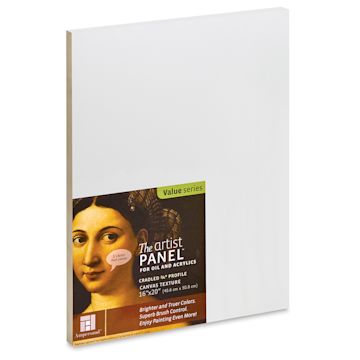 Open in modal - Ampersand Value Series Artist Panel - Textured, 9" x 12", 3/4" Cradle