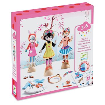 Open in modal - Djeco Le Petit Artist Collage Kit - Little Wardrobe Cats - front of packaging