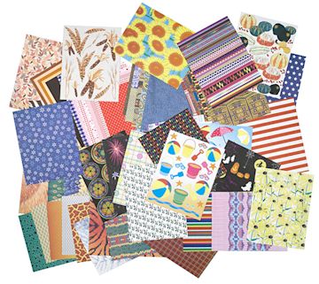 Open in modal - Roylco Decorative Papers - Classroom Pack of 248 Assorted Patterned Sheets shown