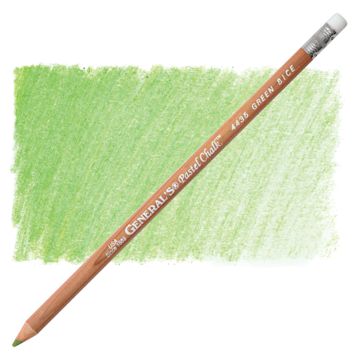 Open in modal - General's Pastel Chalk Pencil - Green Bice pencil and swatch