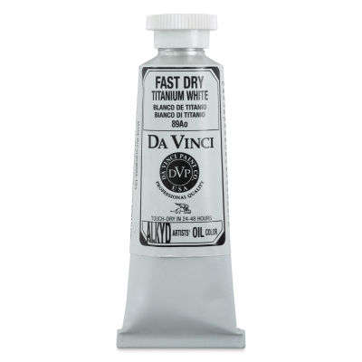 Da Vinci Professional Fast-Dry Alkyds - 40 ml Titanium White Tube Upright