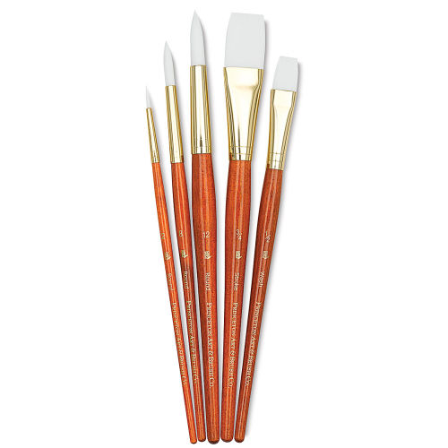 Princeton Artist Brush 4-Brush Round & Wash Camel Hair Brush Set