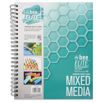 Open in modal - Bee Elite Spiral Bound Mixed Media Pad - 9" x 12", 60 Sheets. 120 lb, front cover