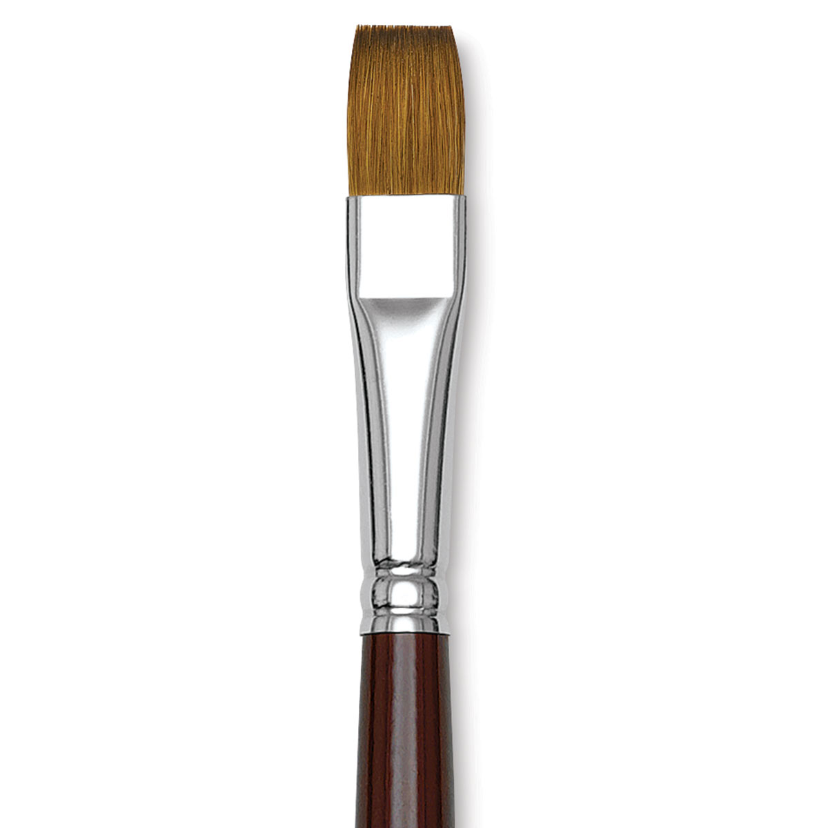 Da Vinci Kolinsky Red Sable Oil Brush - Flat, Long Handle, Size 12