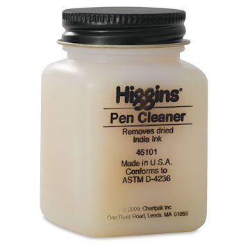 Open in modal - Higgins Pen Cleaner - Angled view of front of bottle
