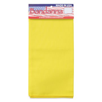 Open in modal - Carolina Creative Solid Bandana - Bright Yellow, 22" x 22"
