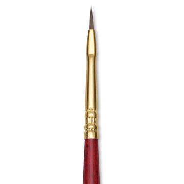 Open in modal - Blick Master Synthetic Kolinsky Brush - Short Handle, Filbert, Size 0, close-up