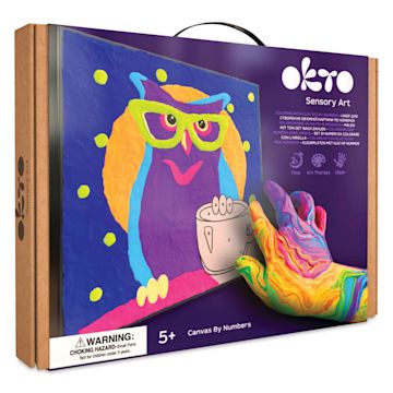 Open in modal - Okto Sensory Art Clay Color By Number Kit - Owl - front of packaging