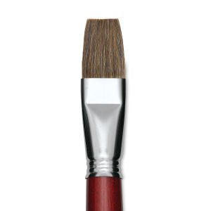 Escoda Bravo Light Ox Hair Brush - Bright, Long Handle, Size 24