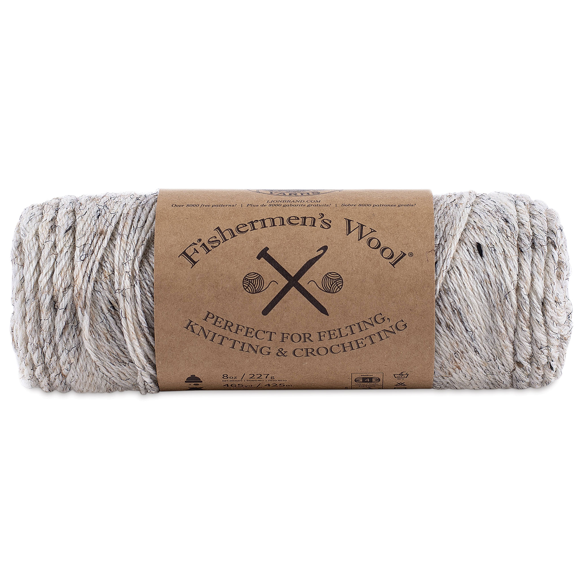Lion Brand Fishermen's Wool Yarn - Brown Heather
