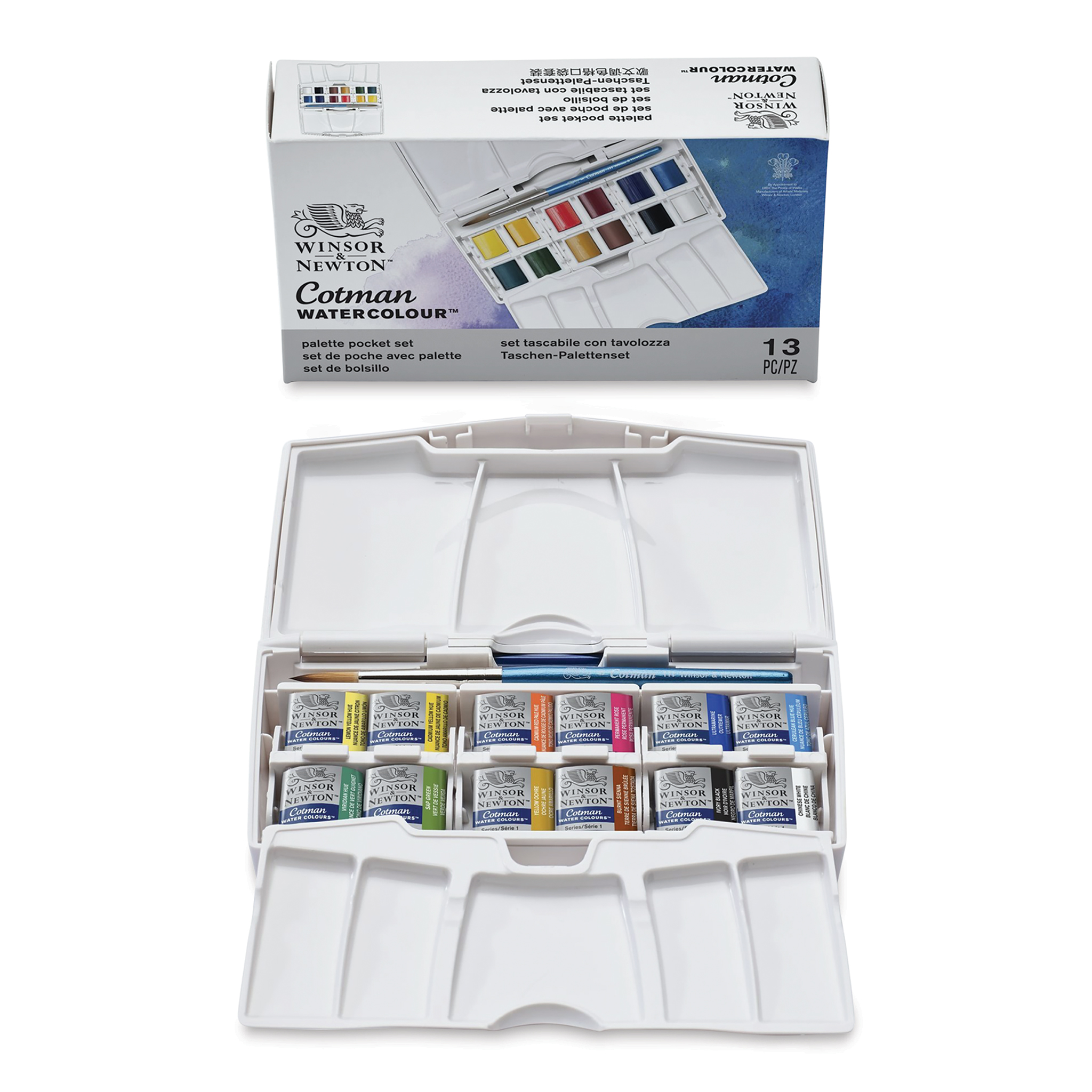 Buy Mini Artist Watercolor Ceramic Style Watercolor Artist Palette With Lid  Hand Held Size, Watercolor Paint, Studio, Travel Palette Online in India 