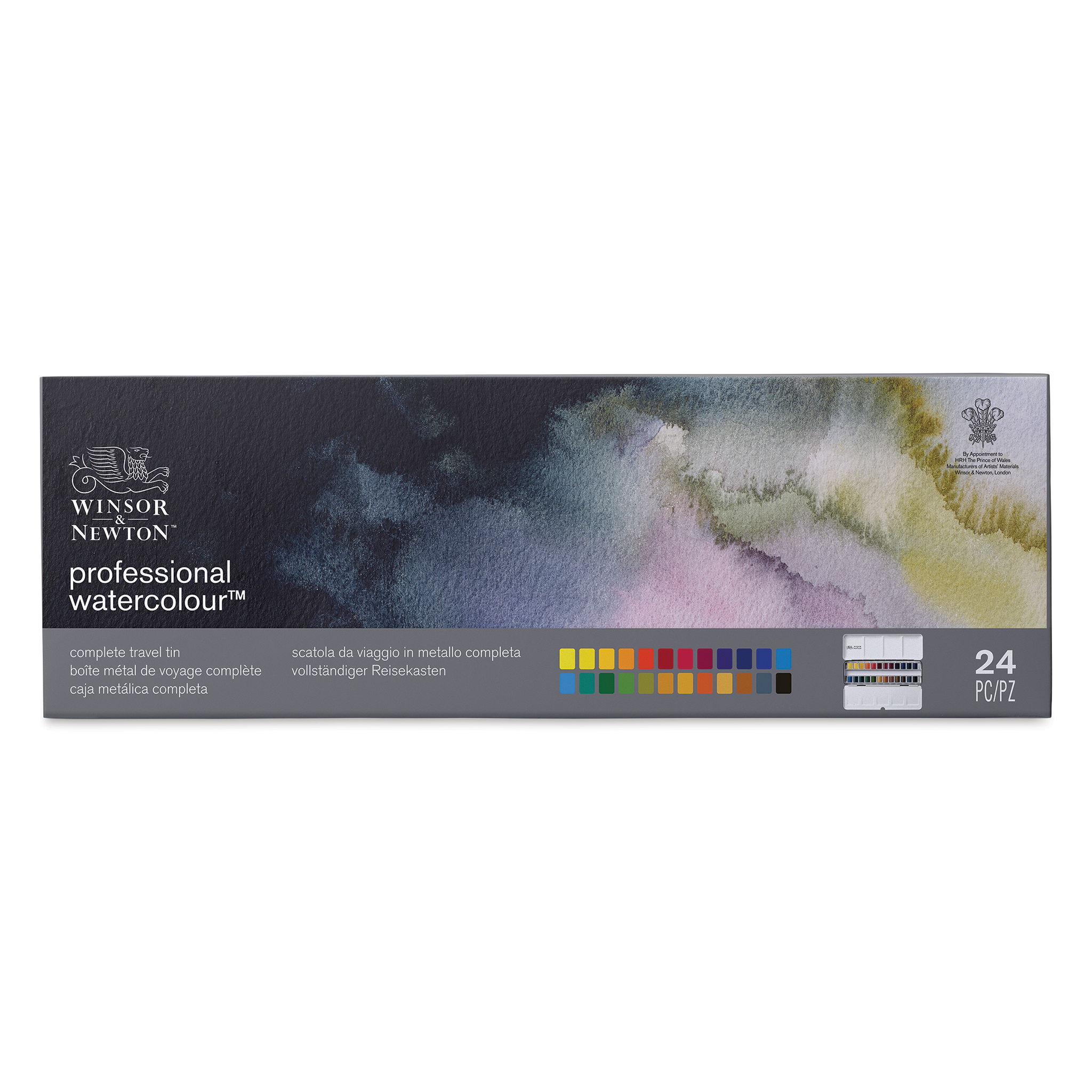 Winsor & Newton Artist Professional Watercolor Paint Set - 24 Half Pans  94376917444