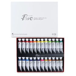 PWC Extra Fine Professional Watercolor - Set of 24, Assorted Colors,15 ml, Tubes