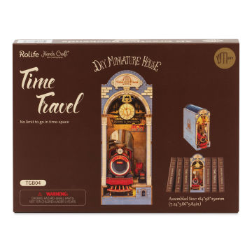 Hands Craft Time Travel DIY Book Nook Kit, front of packaging
