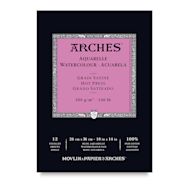 Arches Watercolor Pad - 10" x 14", 140 lb, Hot Press, Fold-over, 12 Sheets