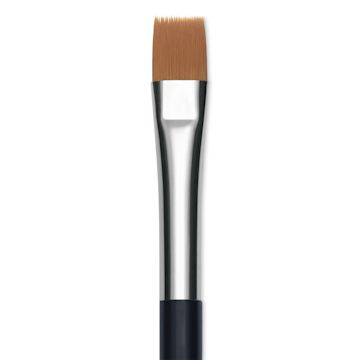 Open in modal - Yasutomo Fusion Synthetic Brush - Flat, Short Handle, Size 1/4", close-up