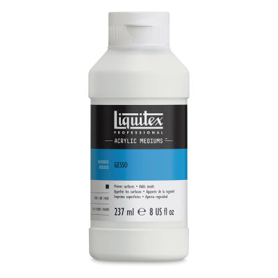 Liquitex Acrylic Gesso-White 8oz. Front of bottle.