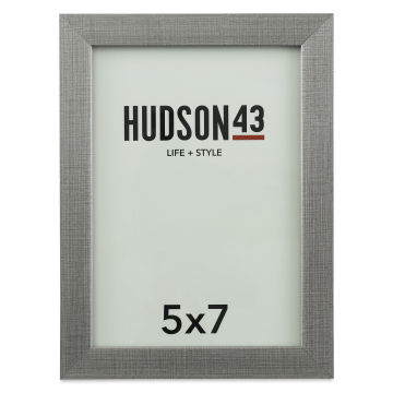 Hudson 43 Gallery Metallic Frames - Silver, 5" x 7", Easel Back (Front of frame)