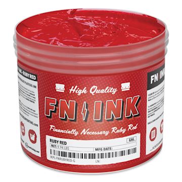 Open in modal - FN Ink Plastisol Screen Printing Ink - Ruby Red, Gallon