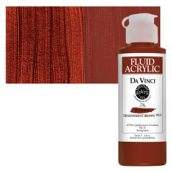 Da Vinci Fluid Acrylics - Transparent Brown, 4 oz bottle