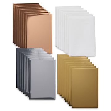Open in modal - Cricut Foil Transfer Sheets - Metallic Sampler, 4" x 6", Package of 24 (Sampler contents)