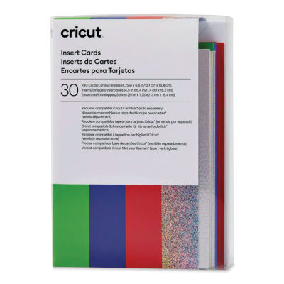 Cricut Insert Cards - Rainbow Scales, Pkg of 30, front of the packaging. 