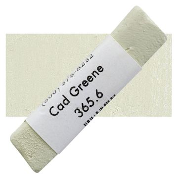 Open in modal - Great American Handmade Pastel - Cadmium Green 6, 365.6 pastel and swatch