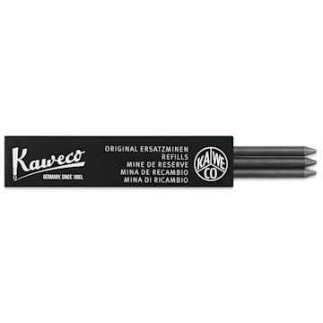 Open in modal - Kaweco Clutch Pencil Graphite Lead Refills - 5.6 mm, 5B, Pkg of 3, leads coming out of the packaging