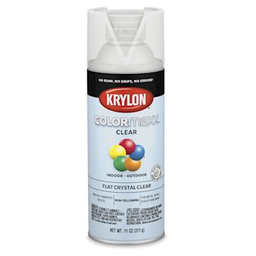 Open in modal - Krylon Colormaxx Spray Paint - Crystal Clear, Flat, 11 oz