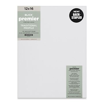 Blick Premier Stretched Cotton Canvas - Traditional Profile, Back ...