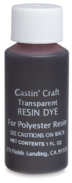 Castin’ Craft Transparent Resin Dye - Front view of 1 oz bottle of Red Dye
