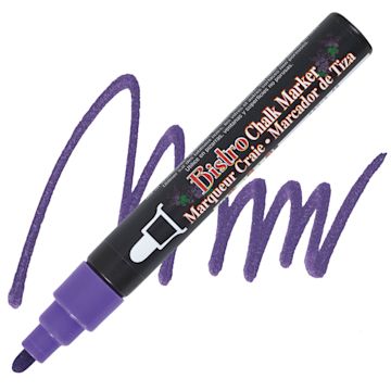 Open in modal - Marvy Uchida Bistro Chalk Marker - Violet, 6 mm marker and swatch