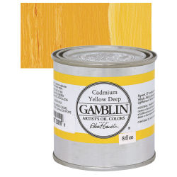Gamblin Artist's Oil Color - Cadmium Yellow Deep, 8 oz Can