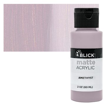 Open in modal - Blick Matte Acrylic - Amethyst, 2 oz bottle and swatch