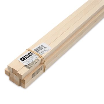 Open in modal - Bud Nosen Basswood Sticks - 1/2" x 1/2" x 24", 10 Sticks - close-up