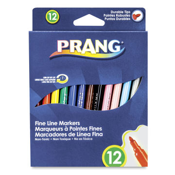Prang Fine Line Marker Sets - Front of 12 pc package shown
