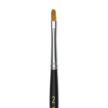 Blick Masterstroke Golden Taklon Brush - Filbert, Short Handle, Size 2 (close-up)